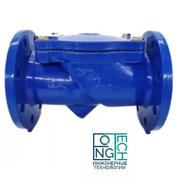 Клапан обратный фланцевый чугунный поворотный со стальным диском Benarmo Ду50-300 Ру10/16 Клапан обратный фланцевый чугунный поворотный со стальным диском Benarmo Ду50-300 Ру10/16