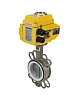 Затвор дисковый поворотный DN.ru WBV3232P-2W-Fb-H Ду150 Ру16, корпус - нержавеющая сталь 316L, диск - нержавеющая сталь 316L, уплотнение - PTFE, с электроприводом DN.ru QT-N-040EM-O1-24VDC-У1 24В Пермь