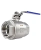 Кран шаровой DN.ru BV3232P(2pс)-FP-T-H Ду65 Ру40 полнопроходной двухходовой, нержавеющая сталь 316 CF8M, внутренняя резьба, уплотнение - PTFE, ручка-рычаг Пермь