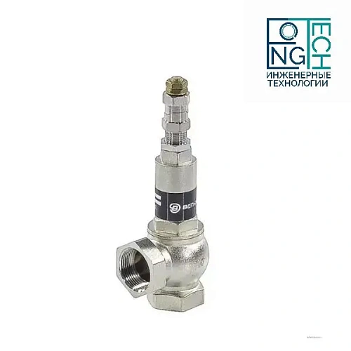 Клапан предохранительный угловой латунь никель Ру16 Benarmo Клапан предохранительный угловой латунь никель Ру16 Benarmo Пермь
