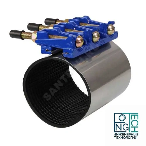 Хомут ремонтный с чугунным замком стальной нержавеющий Benarmo Хомут ремонтный с чугунным замком стальной нержавеющий Benarmo Пермь