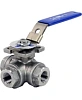 Кран шаровой DN.RU BV3232P(4pc)-SP-3WL-T-ISO-H Ду15 Ру63, 3-ходовой L-тип стандартнопроходной, внутренняя резьба, уплотнение - PTFE, материал корпуса - нержавеющая сталь SS316 с ISO фланцем и рукояткой Пермь