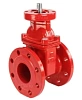 Задвижка клиновая 30ч939р (аналог МЗВ) DN.ru GVWN1414E-2W-F Ду80 Ру16 двусторонняя, фланцевая, клин - обрезиненный, шпиндель - невыдвижной, корпус - чугун, уплотнение - EPDM, с голым штоком, цвет - красный Пермь