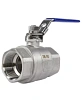Кран шаровой DN.ru BV3232P(2pс)-FP-T-H Ду32 Ру63 полнопроходной двухходовой, нержавеющая сталь 316 CF8M, внутренняя резьба, уплотнение - PTFE, ручка-рычаг Пермь