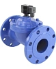 Клапан электромагнитный DN.ru VS610-EF-NC-220VAC Ду80 Ру10, соленоидный двухходовой, корпус - чугун, уплотнение - EPDM, фланцевый, нормально-закрытый, пилотный, катушка - 220В Пермь