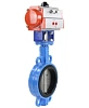 Затвор дисковый поворотный DN.ru WBV1413E-2W-Fb-H Ду50 Ру16, корпус - чугун GGG50, диск - чугун GGG40, уплотнение - EPDM, с пневмоприводом DN.ru PA-SA-083 с возвратными пружинами Пермь