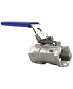 Кран шаровой DN.ru BV3232P-SP-T-H Ду15 Ру63 стандартнопроходной двухходовой, нержавеющая сталь SS316, внутренняя резьба, уплотнение - PTFE, ручка-рычаг Пермь