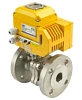 Кран шаровой DN.ru BV3232P-FP-F Ду15 Ру40 полнопроходной, нержавеющая сталь, уплотнение - PTFE, фланцевое, с электроприводом DN.ru QT-N-003EM-O1-220VAC-У1 Пермь