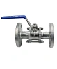 Кран шаровой DN.ru BV3131P(3pc)-FP-F-H Ду100 Ру16, полнопроходной, трехсоставной, сталь 304, уплотнение - PTFE, фланцевый с рукояткой Пермь