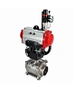 Кран шаровой DN.ru BV3232P(3pc)-FP-W-ISO-H Ду65 Ру25, полнопроходной под приварку, нержавеющая сталь SS316, уплотнение - PTFE, с пневмоприводом PA-DA-083, с пневмораспределителем 4М310-08 220В NAMUR, с ручным дублером MON2-450-T28-ISO, с БПВ AFC2000 Пермь