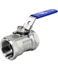 Кран шаровой DN.ru BV3232P-SP-T-H Ду32 Ру63 стандартнопроходной двухходовой, нержавеющая сталь SS316, внутренняя резьба, уплотнение - PTFE, ручка-рычаг Пермь