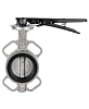 Затвор дисковый поворотный DN.ru WBV3232N-2W-Fb-H Ду80 Ру16 межфланцевый, корпус - нержавеющая сталь 316L, диск - нержавеющая сталь 316L, уплотнение - NBR, с рукояткой, квадрат 9х9, F05 Пермь