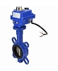Затвор дисковый поворотный DN.ru WBV1432E-2W-Fb-H Ду50 Ру16, корпус - чугун GGG50, диск - нержавеющая сталь 316L, уплотнение - EPDM, с электроприводом DN.ru QT-N-003EM-O1-12VDC-У1 blue 12В Пермь