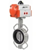 Затвор дисковый поворотный DN.ru WBV3232V-2W-Fb-H Ду250 Ру16, корпус - нержавеющая сталь, диск - нержавеющая сталь, уплотнение - VITON, с пневмоприводом DN.ru PA-SA-210 с возвратными пружинами Пермь