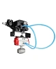 Кран шаровой DN.ru BV3232P(2pc)-FP-T-ISO-H Ду80 Ру40, полнопроходной вн. резьба, нержавеющая сталь SS316, уплотнение - PTFE, с пневмоприводом PA-SA-130 с возвратными пружинами и с электропневматическим поворотным позиционером YT-1000RSN с обратной связью Пермь