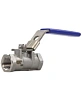 Кран шаровой DN.ru BV3232P-SP-T-H Ду8 Ру63 стандартнопроходной двухходовой, нержавеющая сталь SS316, внутренняя резьба, уплотнение - PTFE, ручка-рычаг Пермь
