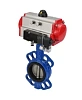 Затвор дисковый поворотный DN.ru WBV1413E-2W-Fb-H Ду50 Ру16, корпус - чугун GGG50, диск - чугун GGG40, уплотнение - EPDM, с пневмоприводом DN.ru PA-DA-065 и пневмораспределителем 4М310-08 220В NAMUR Пермь