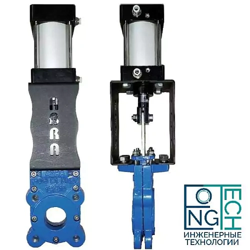 Задвижка шиберная (затворы ножевые) ABRA-KV-03 с пневмоприводом Задвижка шиберная (затворы ножевые) ABRA-KV-03 с пневмоприводом Пермь
